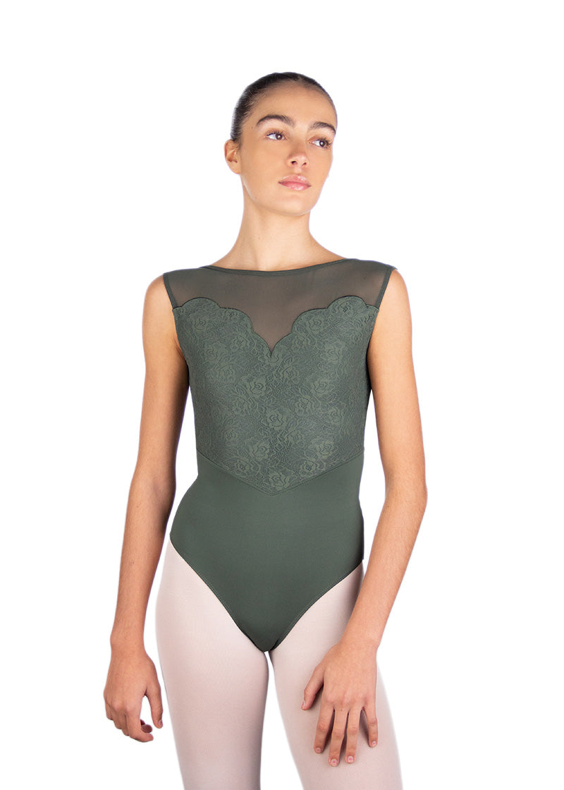 Caprice Lace Tank Leotard (Noir) main image 1